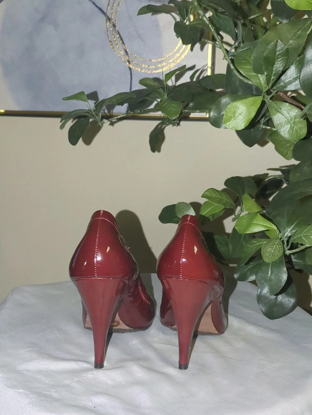 BCBGMaxAzria Deep Burgundy Patent Pointed Pumps
